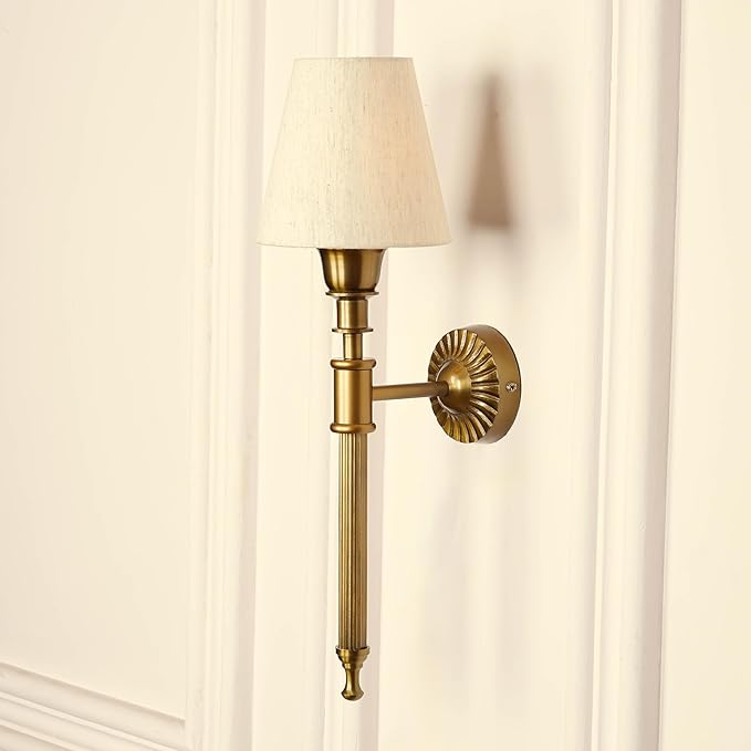 Brass Corrugate Wall Sconce